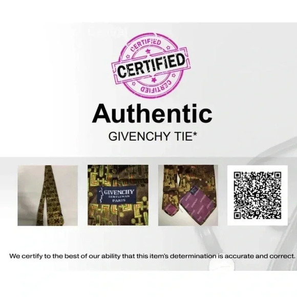 Givenchy Mens Multicolor Abstract Silk Adjustable Pointed Necktie - Picture 9 of 9